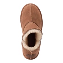 Warmbat Hausschuhe Pantoffel Willow Suede mit Merino Schaffell cognacbraun Damen